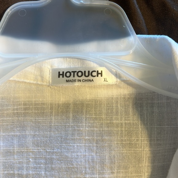 Hotouch white button down short sleeve in X-Large - Picture 3 of 4
